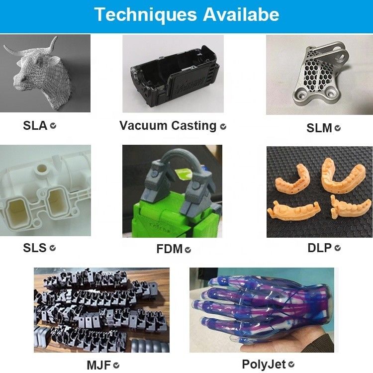 Service d'impression 3D multicolore haute résolution médicale avec processus SLM